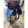 Image 3 : VINTAGE LEATHER COOPER GOLF BAG WITH ASSORTED CLUBS