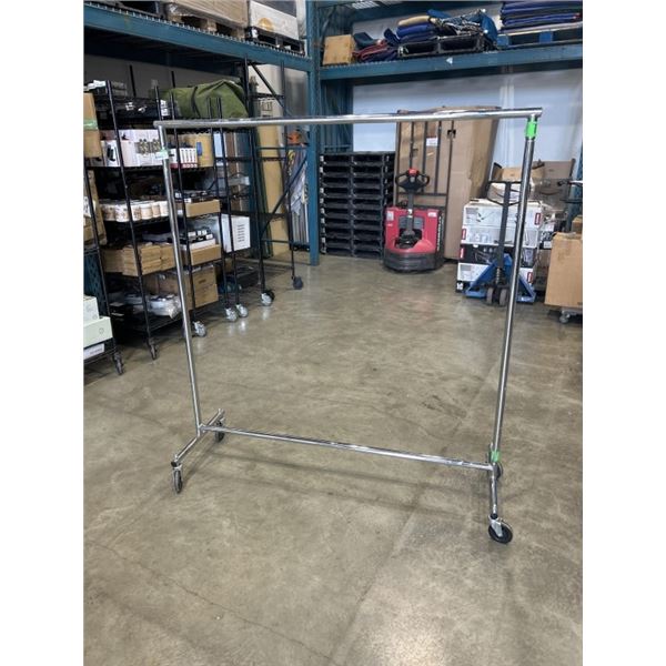 COMMERCIAL ROLLING CLOTHING RACK