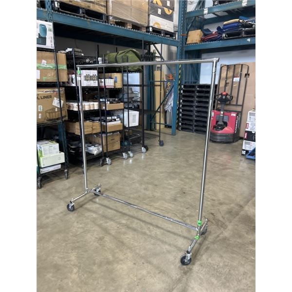 COMMERCIAL ROLLING CLOTHING RACK