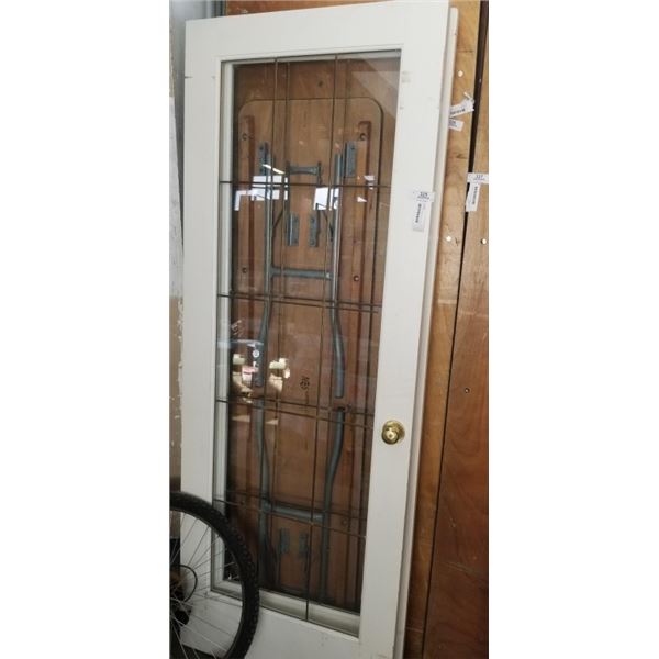 PAIR OF GLASS PANEL FRENCH DOORS - 30" EACH