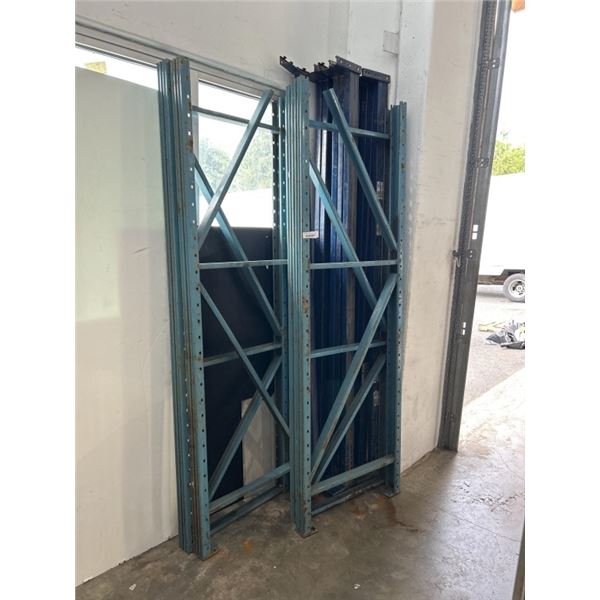 PALLET RACKING WITH 4 UPRIGHTS AND 11 BEAMS. UPRIGHTS ARE 92" X 30", BEAMS ARE 99" LENGTH