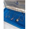 Image 1 : SILVER PLATED W/ PENDANTS CHAINS NECKLACES