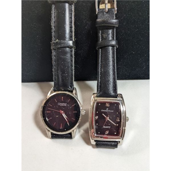 CHRISIIAN PICARD AND CARAVELLE BY BULOVA LADIES QUARTZ WATCHES, BATTERY REQUIRED