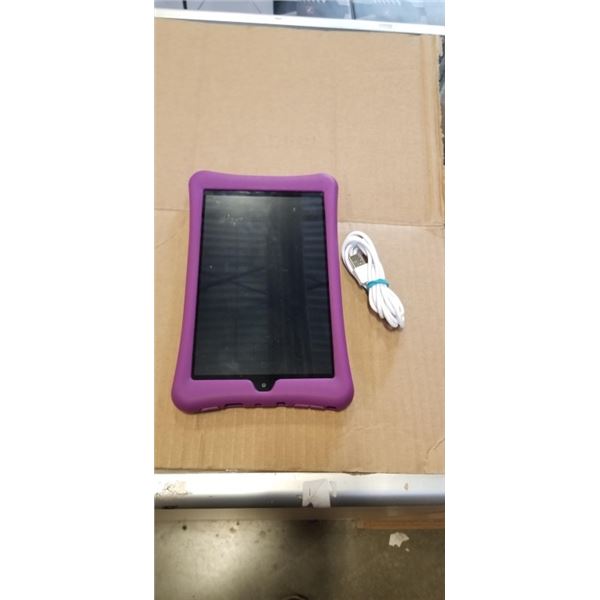 AMAZON FIRE TABLET 7 INCH, FACTORY RESET AND FULLY CHARGED WITH CASE AND CHARGER
