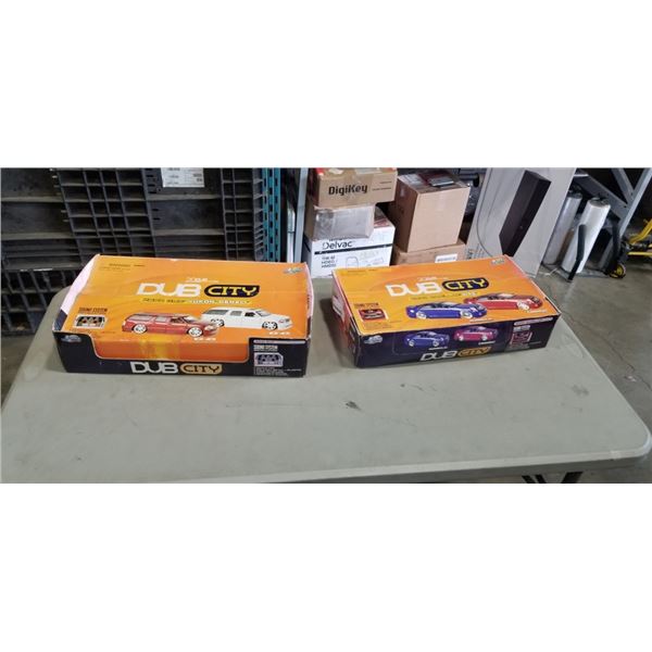2 BOXES OF 8 DIE CAST MODEL VEHICLES, NOT ALL DUB
