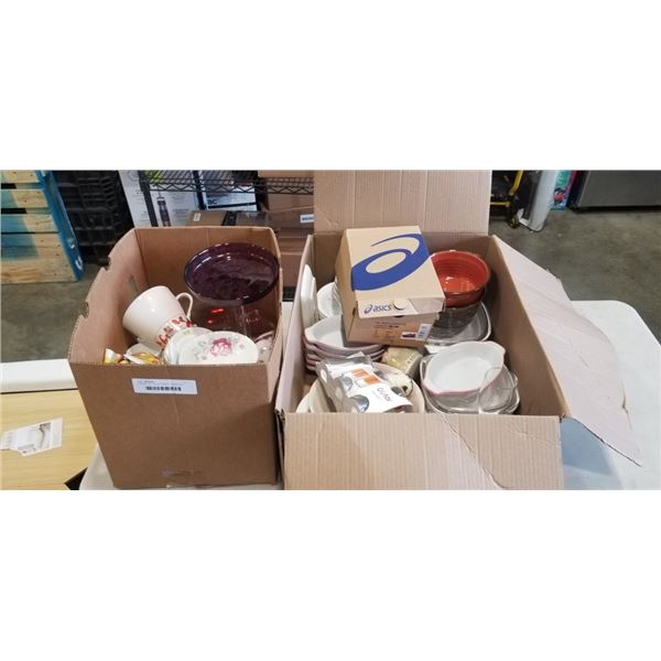 3 BOXES OF COLLECTIBLES, CHINA, ETC