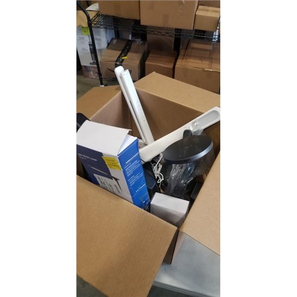 ASSORTED LED DESK LAMPS WITH WIRELES CHARGERS BUILT IN