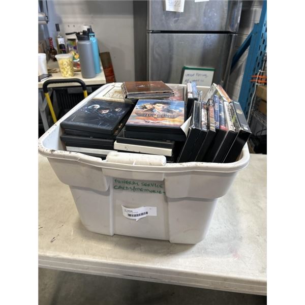 LARGE TOTE OF DVDS