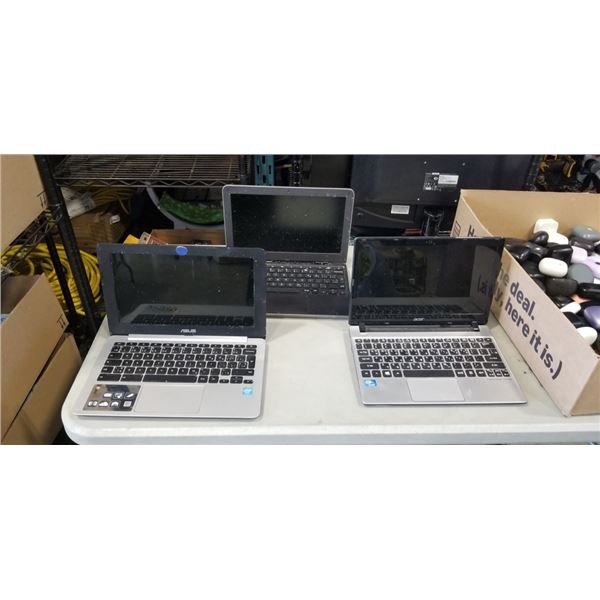 2 ASUS LAPTOPS AND ACER ASPIRE ONE LAPTOP. UNKNOWN CONDITION