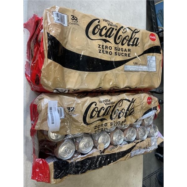2  32 PACK CASES OF COCA COLA VANILLA  - SOME MAY BE MISSING
