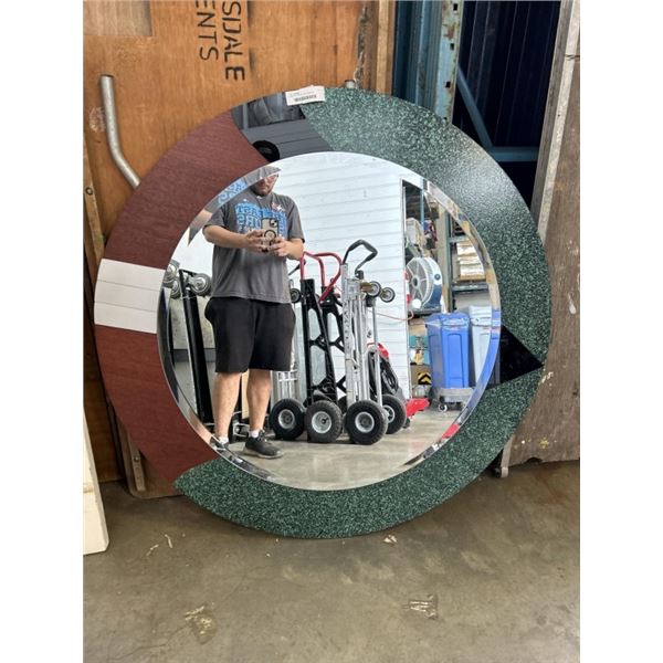 LARGE ROUND ART DECO MIRROR