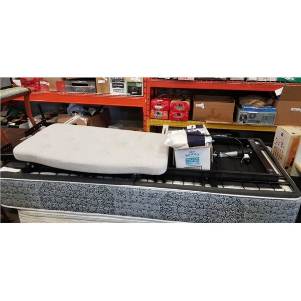 KINGSDOWN SINGLE SIZE MATTRESS WITH ADJUSTABLE SINGLE SIZE FRAME