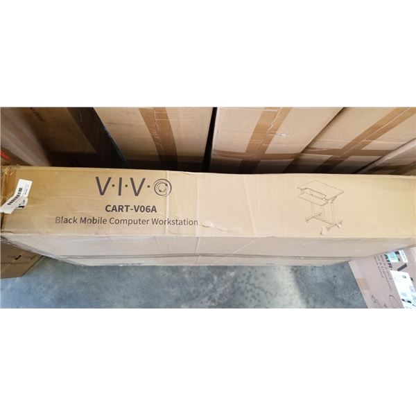 VIVO BLACK MOBILE COMPUTER WORKSTATION