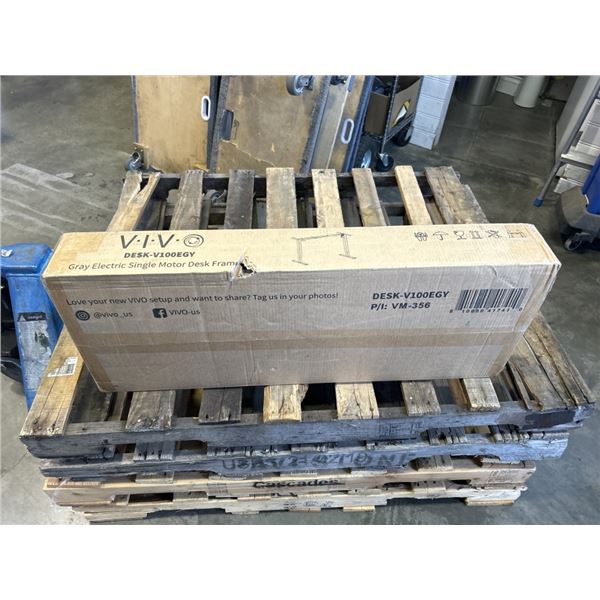 VIVO GRAY ELECTRIC SINGLE MOTOR DESK FRAME