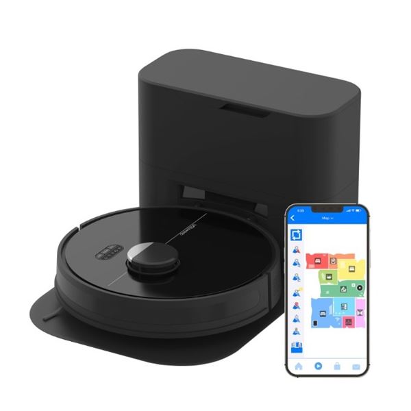 BOBSWEEP DUSTIN WIFI CONNECTED SELF-EMPTYING ROBOT VACUUM AND MOP - TESTED WORKING, RETAIL $1029