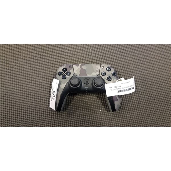 PS5 GREY CAMO DUALSENSE WIRELESS CONTROLLER - TESTED WORKING, RETAIL $94