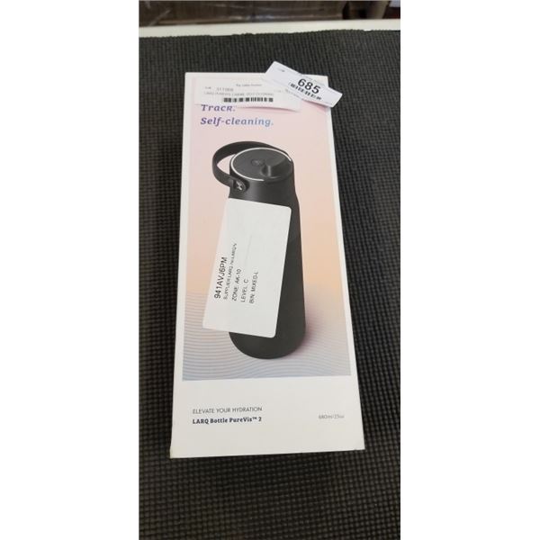 LARQ PUREVIS 2 680ML SELF CLEANING INSULATED STAINLESS STEEL WATER BOTTLE W/ SMART SENSOR, RETAIL $1
