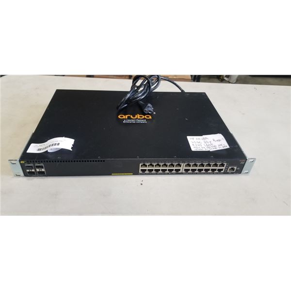 ARUBA 2540 24X BASE-T RJ45 1GBE POE+ 4X1/10 GBE SFP+ UPLINKS PORT SWITCH JL356A. WORKING