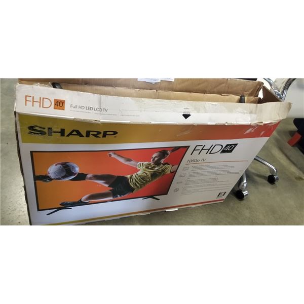 SHARP 40 INCH 1080P TV, WORKING, NO REMOTE