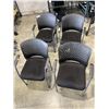Image 1 : 4 BLACK STACKING OFFICE CHAIRS