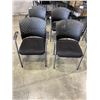 Image 2 : 4 BLACK STACKING OFFICE CHAIRS