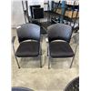 Image 3 : 4 BLACK STACKING OFFICE CHAIRS