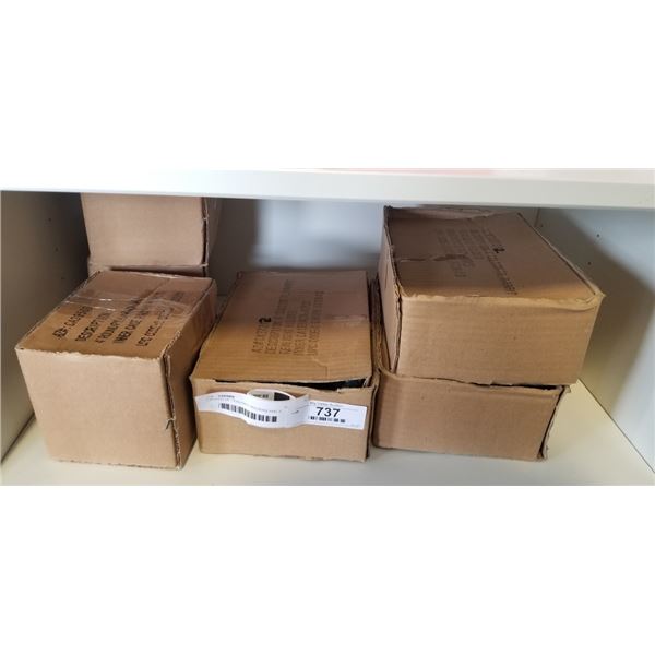 3 BOXES OF TEALIGHT HOLDERS AND 3 BOXES GLASS PILLAR HOLDERS