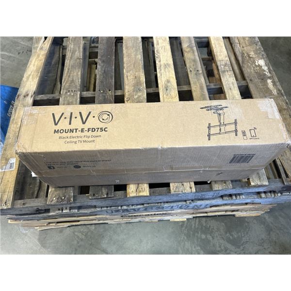 VIVO BLACK ELECTRIC FLIP DOWN CEILING TV MOUNT