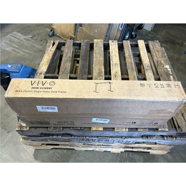 VIVO BLACK ELECTRIC SINGLE MOTOR DESK FRAME