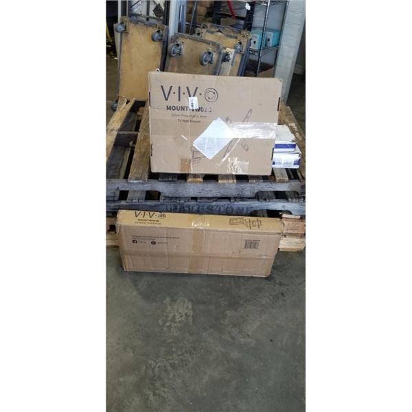 VIVO FULL MOTION TV WALL MOUNT AND SILVER PNEUMATIC ARM TV WALL MOUNT