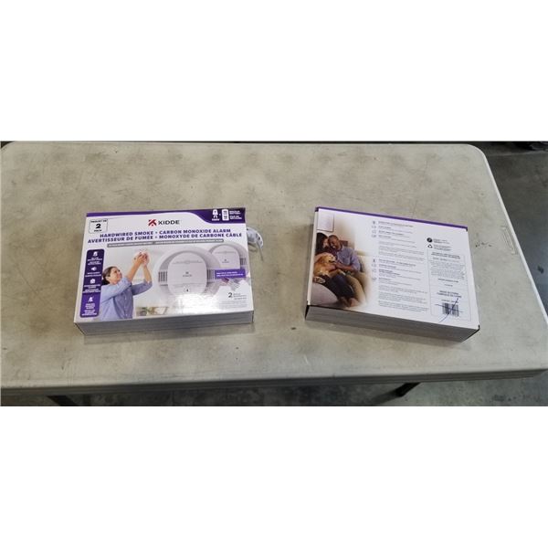 2 - 2 PACKS KIDDE HARDWIRED SMOKE + CARBON MONOXIDE ALARMS