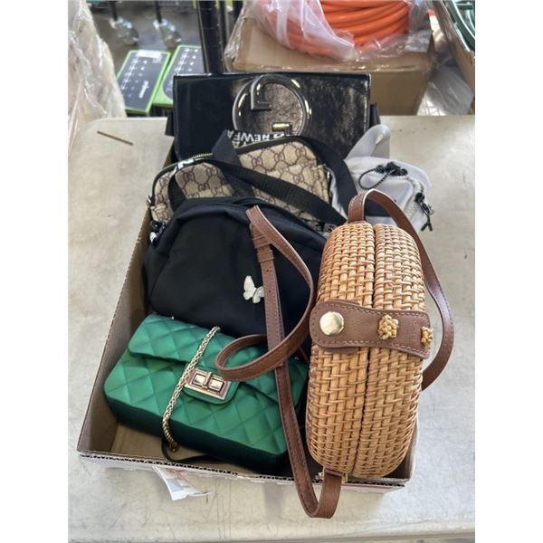 6 ASSORTED LADIES PURSES, CLUTCHES, SHOULDER BAGS ETC