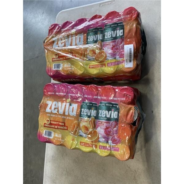 2  24 PACK CASES OF ZEVIA SODAS  - SOME MAY BE MISSING
