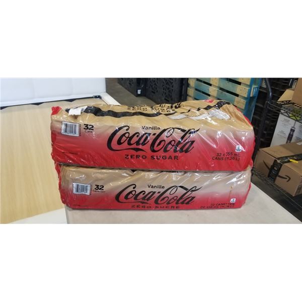 2  32 PACK CASES OF COCA COLA VANILLA  - SOME MAY BE MISSING