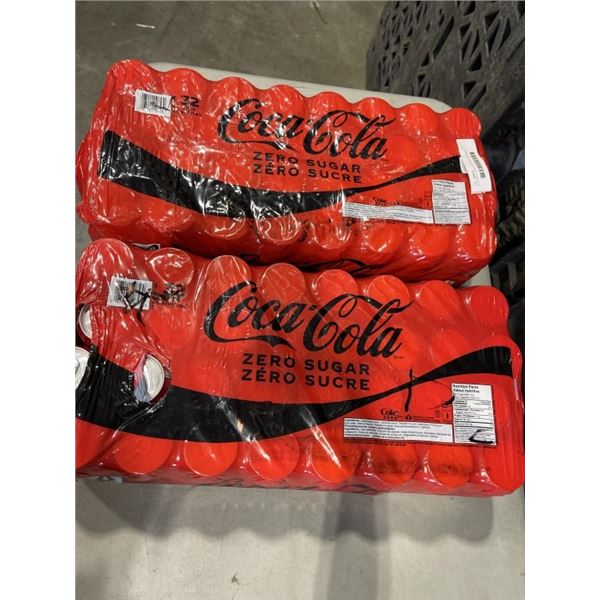 2  32 PACK CASES OF COCA COLA ZERO SUGAR, SOME MAY BE MISSING