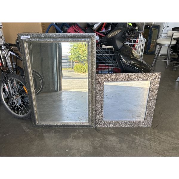 2 DECORATIVE WALL MIRRORS