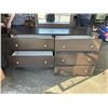 Image 3 : DARK MODERN 6 DRAWER DRESSER
