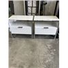 Image 1 : 2 MODERN WHITE AND CHROME NIGHT STANDS