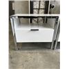 Image 2 : 2 MODERN WHITE AND CHROME NIGHT STANDS