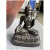 Image 3 : LARGE DECORATIV VASE W/ FLORALS AND STATUE