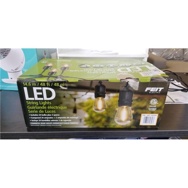 CASE OF NEW  FEIT LED STRING LIGHTS 48FT
