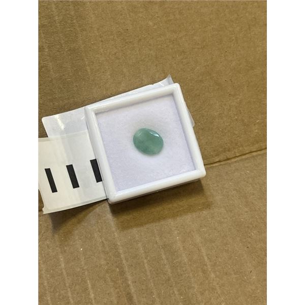 6.2CT NATURAL EMERALD GEMSTONE, UNTREATED, OVAL CUT - RETAIL $1740