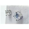 Image 3 : STERLING SILVER CZ ROUND SHAPE EARRINGS, W/A  $550.00.