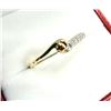 Image 2 : GOLD PLATED STERLING SILVER NATURAL GARNET WITH CZ RING, SIZE 6.75, W/A $650.00. GARNET IS THE BIRTH