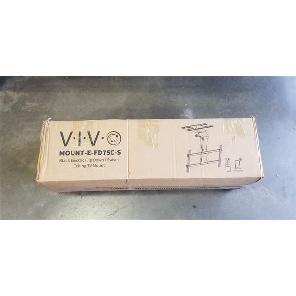 VIVO BLACK ELECTRIC FLIP DOWN/SWIVEL CEILING TV MOUNT