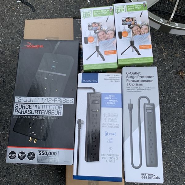 BOX OF VARIOUS ELECTRONICS MSRP  $200