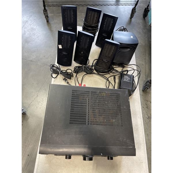 TECHNICS AV RECEIVER AND MOSNOON SPEAKERS SURROUND SYSTEM