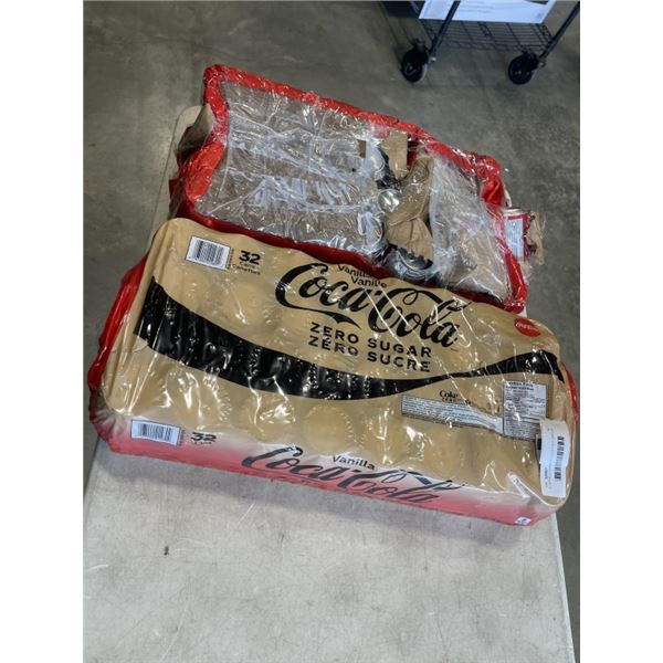 2  32 PACK CASES OF COCA COLA VANILLA  - SOME MAY BE MISSING