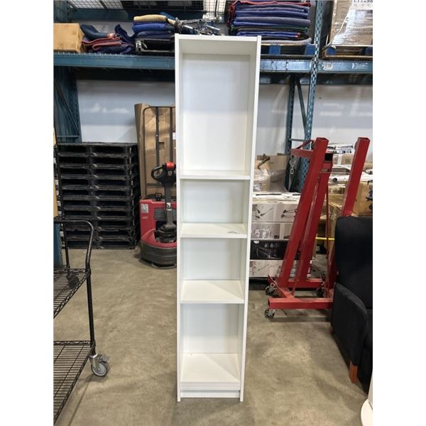 IKEA WHITE 16 INCH X 80 INCH DISPLAY SHELF WITH SHELVES