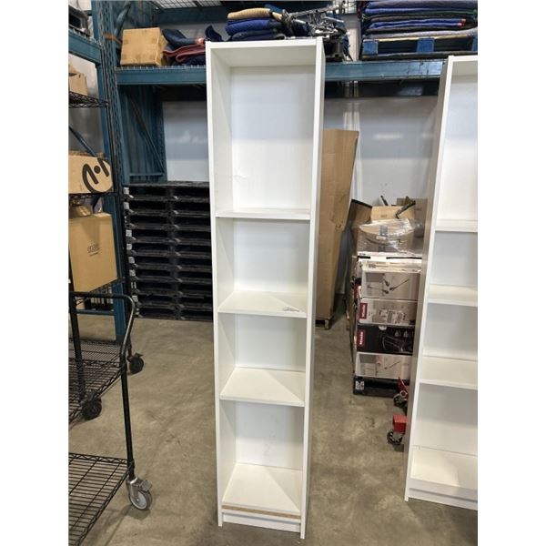 IKEA WHITE 16 INCH X 80 INCH DISPLAY SHELF WITH SHELVES